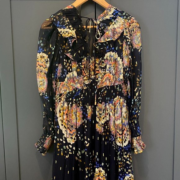 By Anthropologie Smocked V-Neck Maxi Dress - Picture 7 of 7